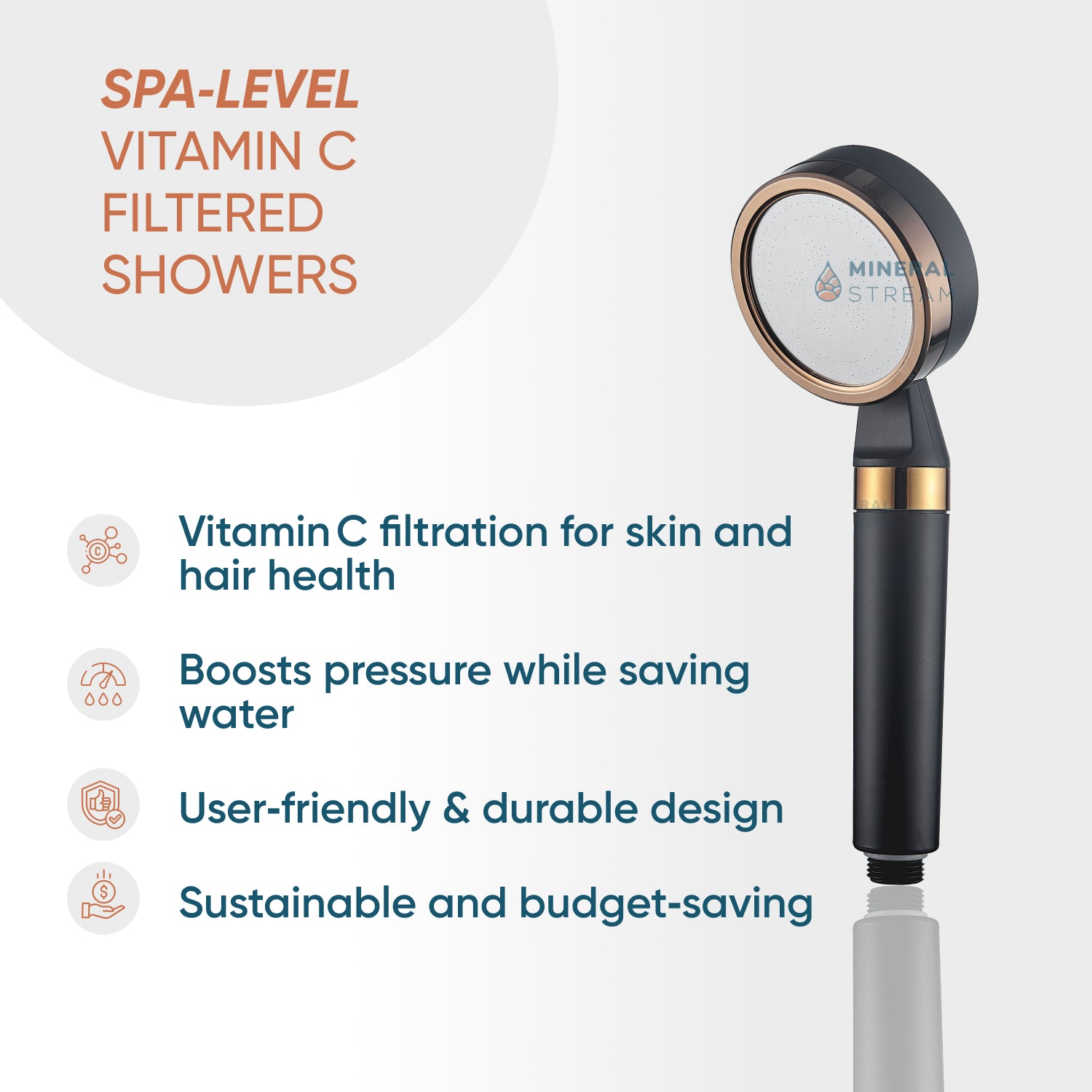 MineralStream™ BLACK - مجموعة أساسيات الاستحمام بفيتامين C