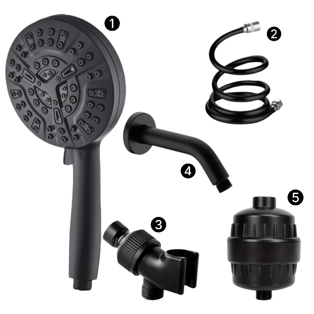 Luxe 10 Mode Mode Showerhead Kit Complete Shower Kit