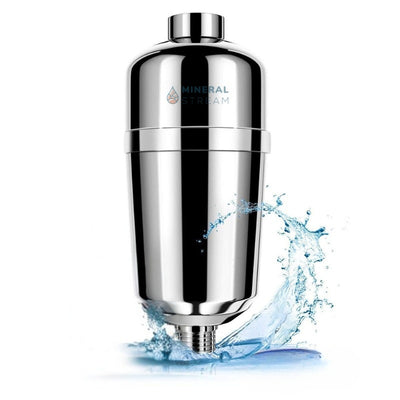 Advanced Shower Filter for Hard Water - front view of hero by Mineral Stream